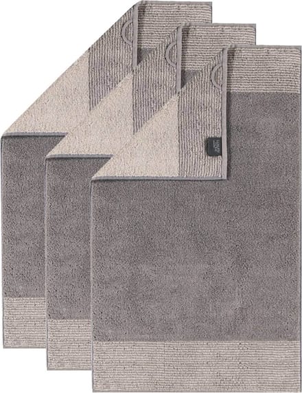 Cawoe Gastendoekje Luxury Home Two-Tone Een maat, 30x50 Set van 3