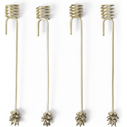 Ferm Living - Bos Kerstboom Kaarshouder Set - messing - brons