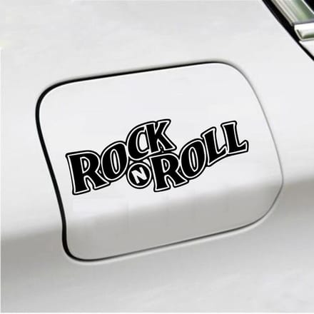 Bumpersticker - Rock N Roll - 5,7 X 14,8 - Zwart
