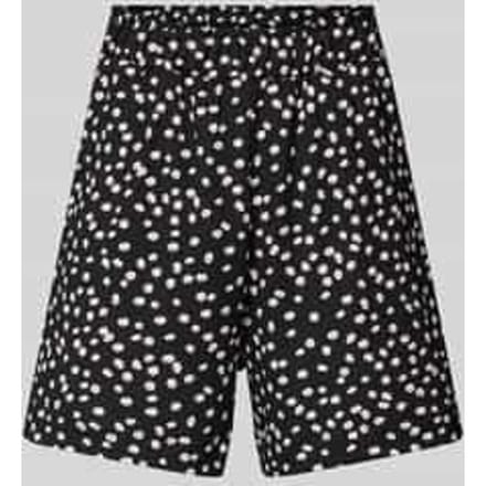 Korte loose fit broek met structuurmotief