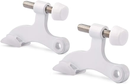 Scharnier Pin Deurstop - Verstelbare Deurstopper - Deuren Beschermen - Heavy Duty Ontwerp - 2 Stuks - Wit