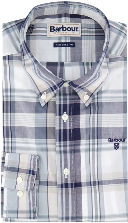 Barbour casual overhemd blauw