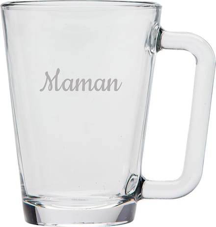 Theeglas gegraveerd - 26cl - Maman