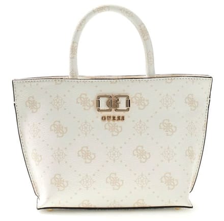GUESS handtas schoudertas Emelie Logo Mini Tote White Logo wit