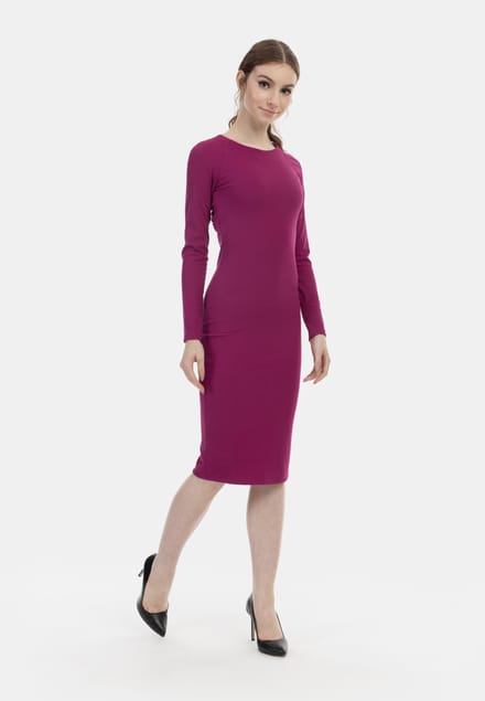 myMo at night jurk met lange mouwen midi