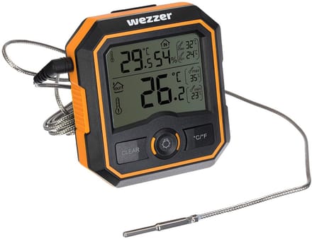 Digitale Sauna Thermometer en Hygrometer met Afstandsvoeler voor Temperatuurmeting