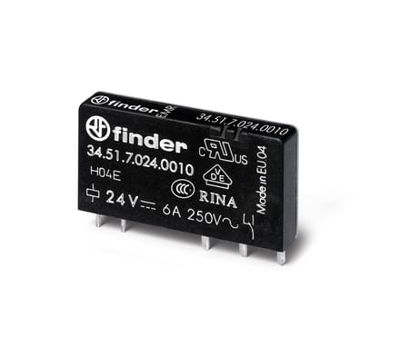 Ultra Slim PCB Relais 6A 12VDC Enkele CO Contact AgNi - 34.51.7.012.0010