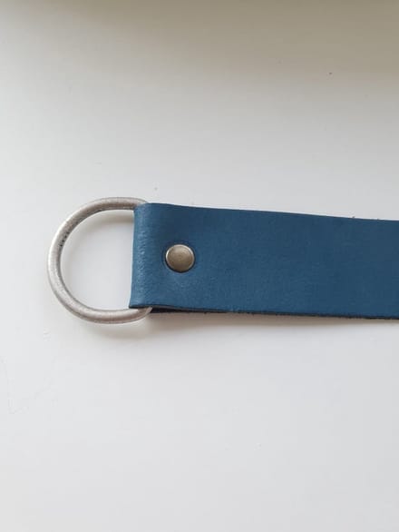 Gordijn embrasse leer 3 cm Jeans blauw