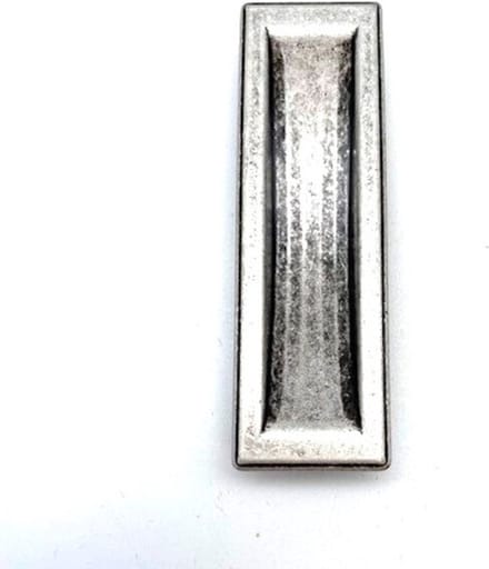 Schuifdeurgreep in kleur antiek zilver 84x26mm