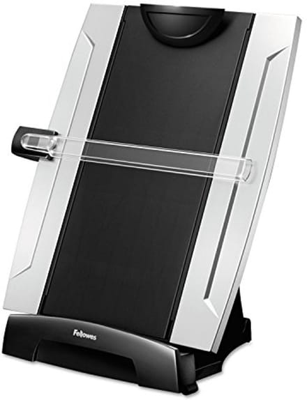 Desktop Kopiehouder met Memoboard - Zwart/Zilver 15" x 10.3" x 6"