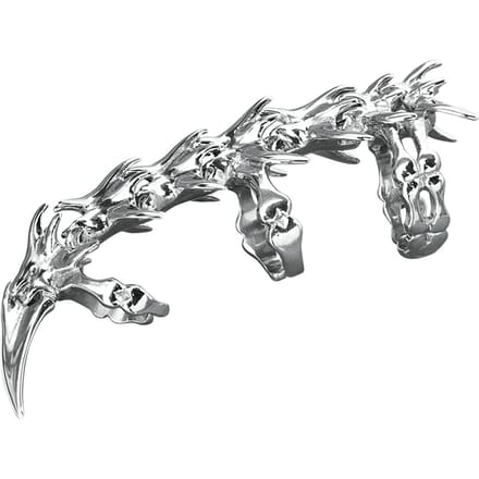 etNox hard and heavy Ring - Backbone - voor Vrouwen - zilverkleurig