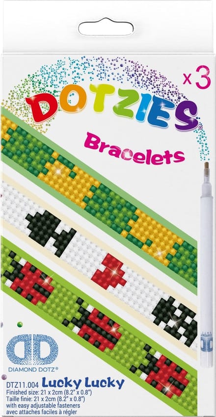 DIAMOND DOTZ Dotzies Lucky Armbandjes - Diamond Painting - 804 Dotz - 21x2 cm