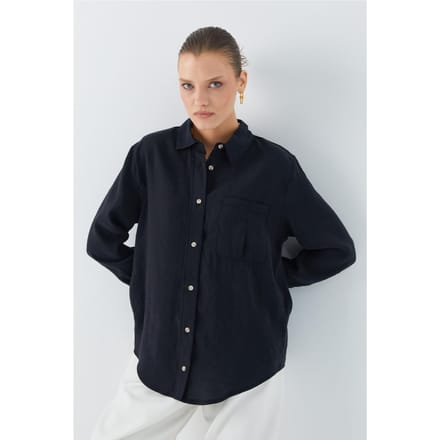 Ontspannen Pasvorm Blouse met Pocket