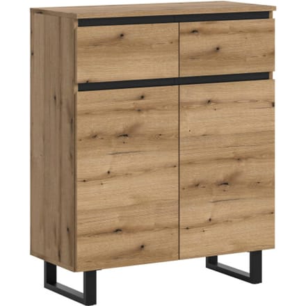 Tomasa ladekast Evoke Oak NB Zwart - 36x80x99cm
