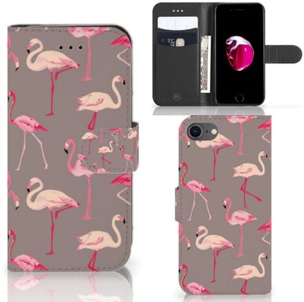 iPhone 7 | 8 | SE (2020) | SE (2022) Telefoonhoesje met Pasjes Flamingo