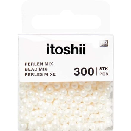 itoshii Kralen, 4 mm - Parelwit
