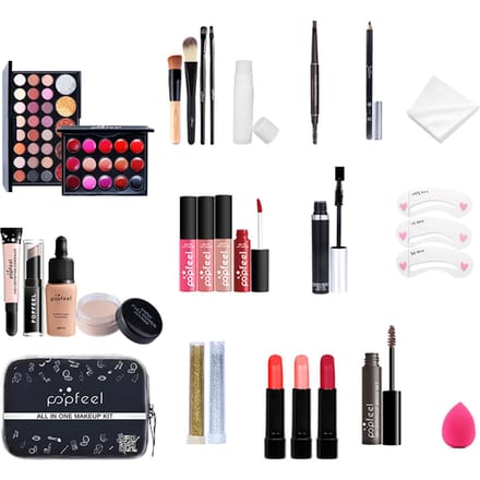 30 stks / set make-upkit professionele universele volledige set 30PCS/Set black