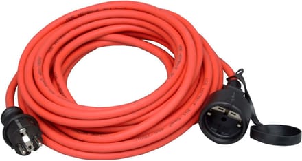 Kopp rubber verlengkabel 10 mtr | 3x1.5mm² | IP44 | 3500W