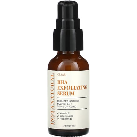 InstaNatural, Age Defying & Skin Clearing Serum, 1 fl oz (30 ml) black