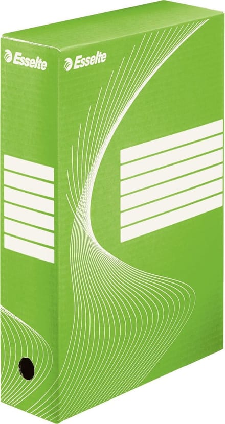 Esselte Boxycolor Archiefdoos - 80 x 352 x 250 mm - Groen | 25 stuks