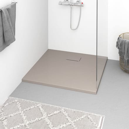 vidaXL - Douchebak - 90x80 - cm - SMC - bruin