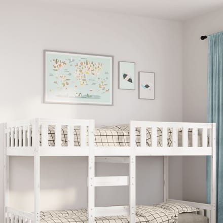 vidaXL - Kinderbed - zonder - matras - massief - grenenhout - wit - 90x190 - cm