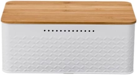 Broodtrommel - Brooddoos - Verse Broodwaren - Geïntegreerde Ventilatie - 34 x 20 x 15 cm - Wit