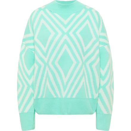 IZIA Gebreide trui Dames Aqua wol wit