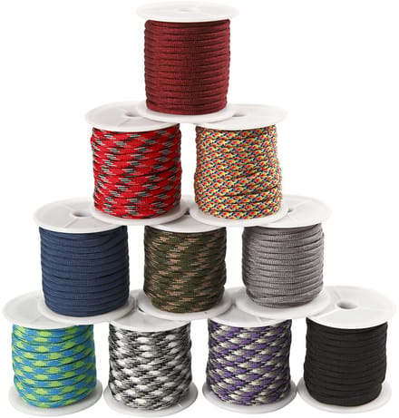 Macramé Koord, B: 5 mm, diverse kleuren, 10x10 m/ 1 doos