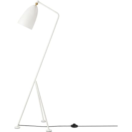 GUBI Grossman Collection Gräshoppa Vloerlamp Glanzend Albast Wit