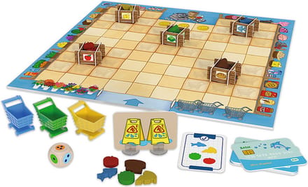 Mini Market spel met houten boodschappen
