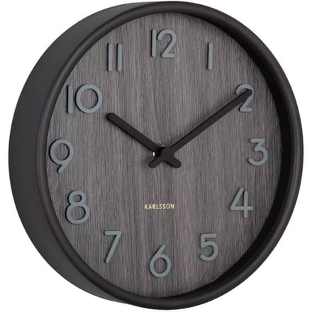 Karlsson Wandklok Pure Small - Bruin - Ø22cm - Wandklok Modern