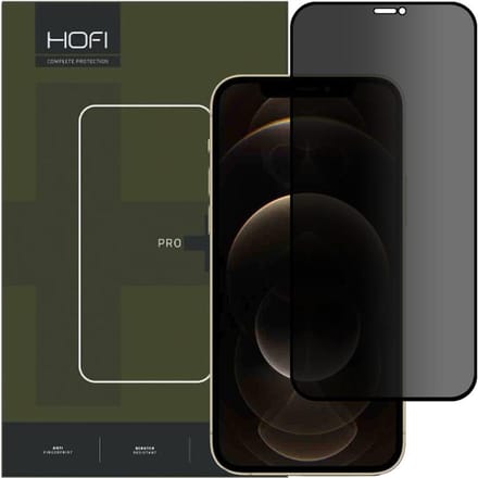 HOFI - ANTI - SPY GLASS PRO+ PRIVATISEREND GLAS IPHONE - 12 / 12 - PRO - PRIVACY