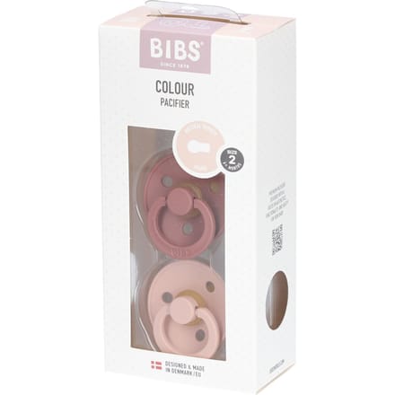 BIBS Colour Fopspeen - 6-18 mnd - 2-pack - Rond - Woodchuck/Blush