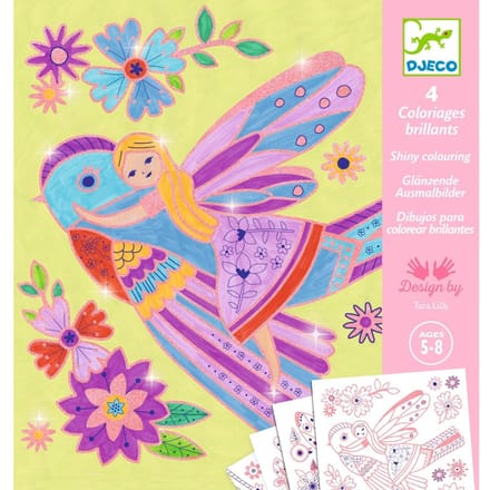DJECO glossy kleurplaten small wings 5-8 jr+
