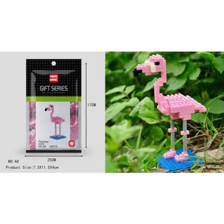 Wisehawk diamanten mini bouwstenen dierenspeelgoed A1 B26 hond kat vogel serie voor kindercadeaus black