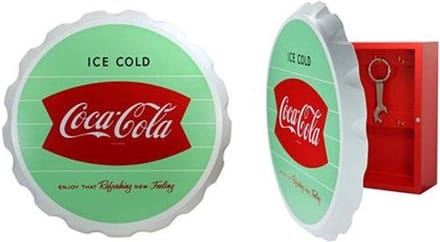 Coca-Cola Wood Contour Flessendop Sleutelkastje