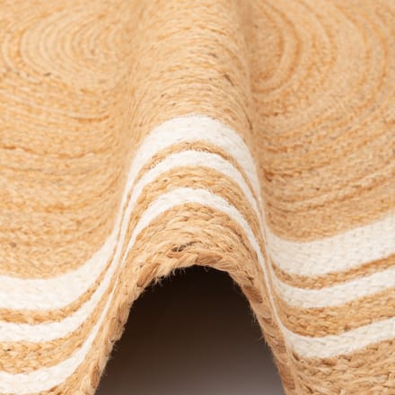 Pergamon Natuurvezeltapijt Jute Salsa Stripes Rond