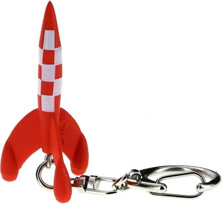 Kuifje figuur Raket sleutelhanger 5 x 3 cm