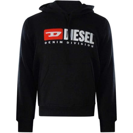 Diesel Heren Divisie Logo Hoodie (Zwart)