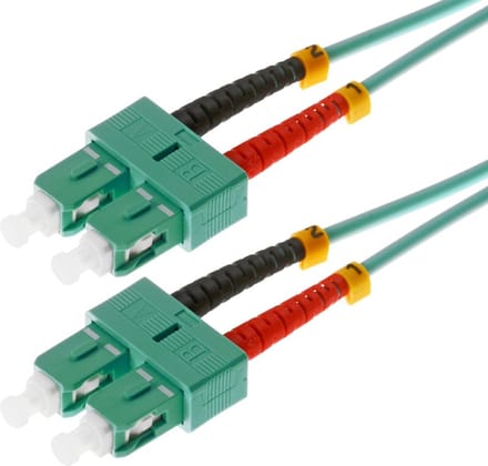 Helos 2m OM3 SC/SC Glasvezel kabel Turkoois