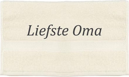 Handdoek - Liefste Oma - 100x50cm - Creme