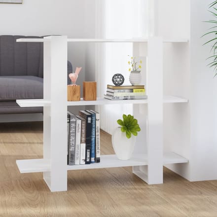 vidaXL - Boekenkast/kamerscherm - 100x30x87 - cm - hoogglans - wit