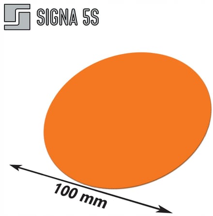 SIGNA 5S Vloermarkering Cirkel Oranje Ø100mm - Duurzaam & stevig