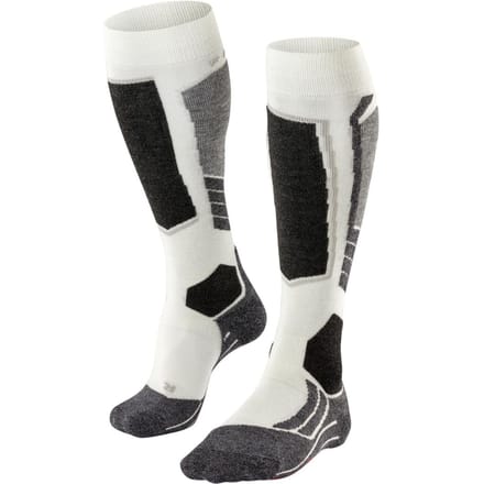 FALKE SK2 warm dik wol functioneel materiaal skisokken dames wit - maat 35-36