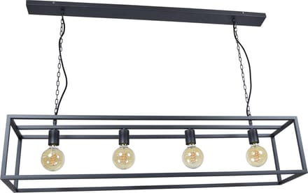 Urban Interiors Frame Hanglamp 4 lichts Zwart - Metalen frame - 120x25