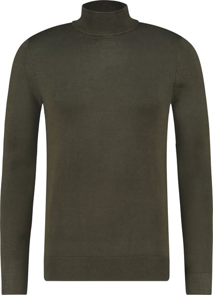 Purewhite - Heren Regular Fit Essential Trui - Groen - Maat XS