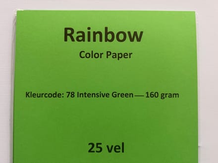 Rainbow KL-78 Intense groen 25 vel 160 gram papier