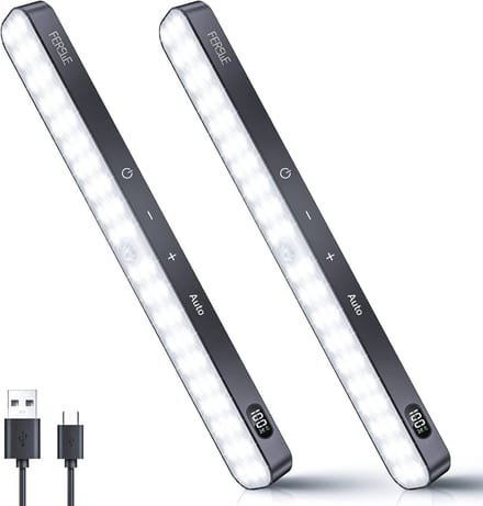 Oplaadbare Onder Kastverlichting met Bewegingssensor en Dimbare Touch Control - 60 LED Lampen voor Keuken en Kast (2 Stuks)