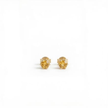 Oorknopjes Geboortesteen November Citrien Goud | cadeau dames